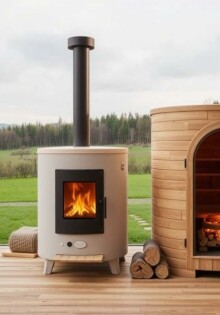 Тепло за стеной: как выбрать печь для бани с выносной топкой