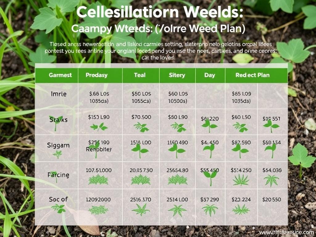     Dealing with Common Weeds: Identification and Organic Removal. Ejemplo de plan de 90 días para reducir malezas