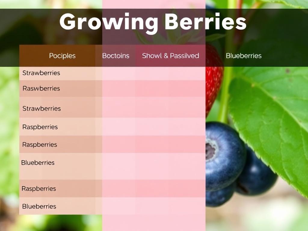     Growing Berries: A Guide to Strawberries, Raspberries, and Blueberries. Tabla comparativa rápida: fresas, frambuesas y arándanos