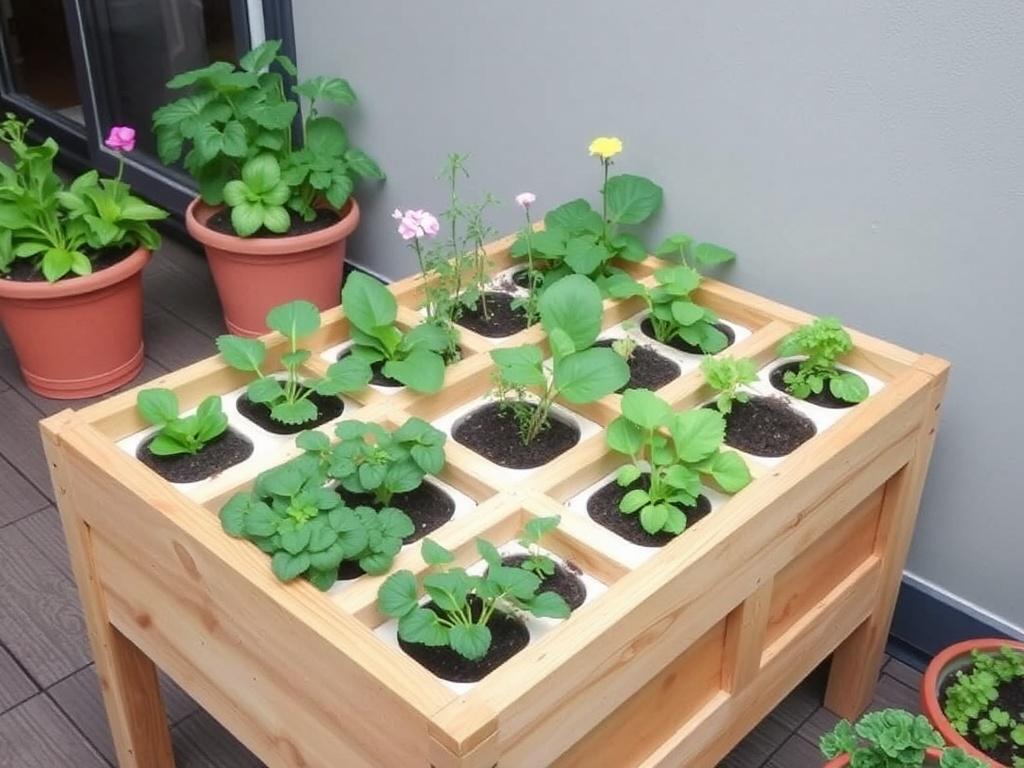     Comment démarrer un potager en carrés sur son balcon ?. Étape 10 — Design, ergonomie et plaisir esthétique